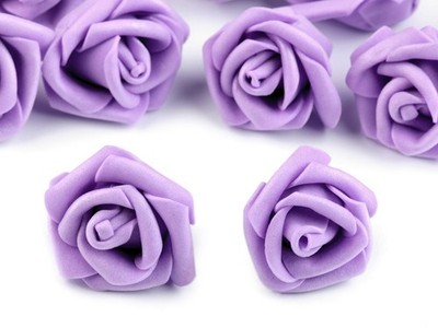10 Deko-Rose Rosenblüte Rosenkopf 4,5 cm Foamrosen Schaumrosen, Farbwahl