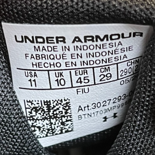 Under Armour Spotlight Franchise RM 4.0 Mens Size 11 Black White Football Cleats - Picture 9 of 10