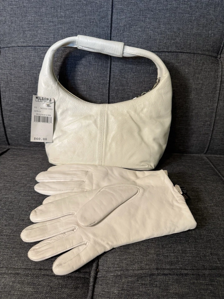 Nuevo bolso de cuero While con líneas de guantes con vellón Foto 2 de 3