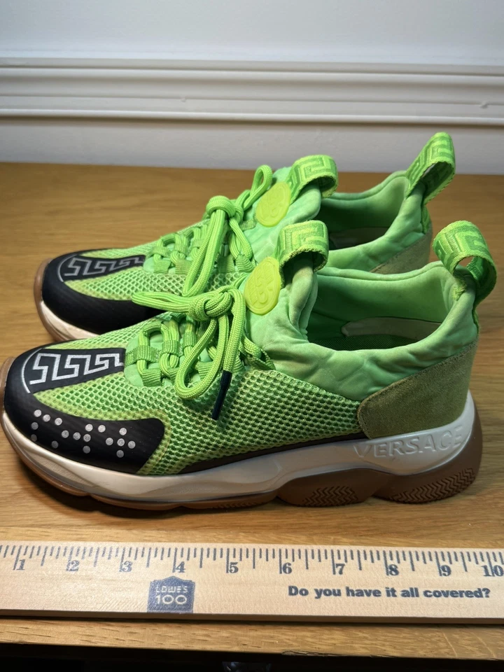 Tênis Versace Chain Reaction verde/preto Cross Runner - Imagem 2 de 4