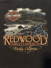 GENUINE Harley Davidson Tee 2XL - Eureka, CA /REDWOOD Harley Dealership T Shirt