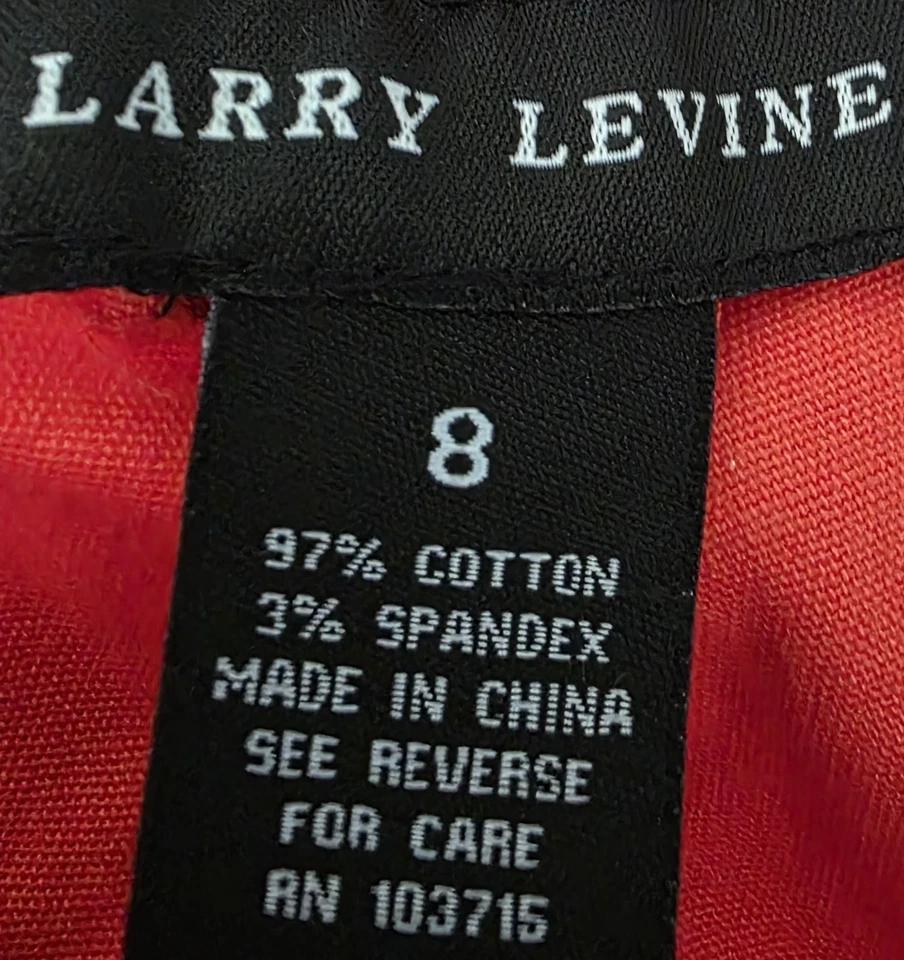 Pantalones Larry Levine para mujer talla 8 botones bolsillos con cremallera Foto 2 de 4