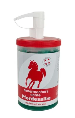 ENZBORN® Pferdesalbe Eimermacher 1l Dose Spender Muskulatur Sehnen Gelenke