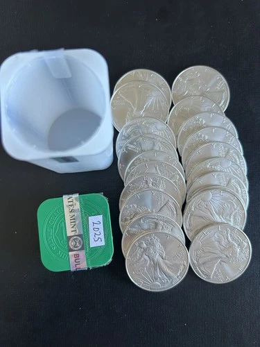 2025 $1 American Silver Eagle Coin 1 oz BU - Tube of 20