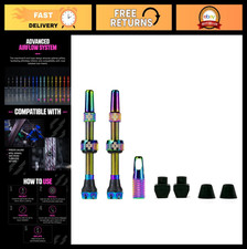 44mm Tubeless Presta Valves - 4X Aluminium, Core Tool, 10 Colors for MTB, Gravel