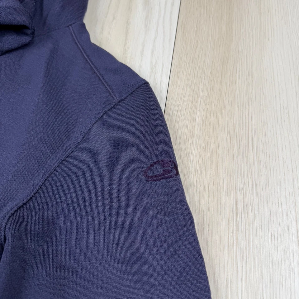 Chaqueta Icebreaker Mujer Púrpura RealFleece 320 Lana Merino Cremallera Completa Capucha Talla M Foto 2 de 4