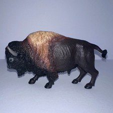 Safari Ltd 2007 Brown Bison Buffalo 5.5" Animal Wildlife Prairie Figure