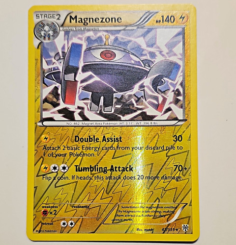 Nintendo Magnezone 47/135 Plasma Storm Reverse Holo English 140 HP Stage 2 2012