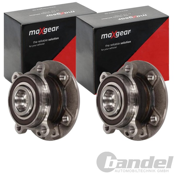 2X Maxgear RADLAGER-SATZ Hinten Passend FÜR Fiat 500X Jeep Renegade Links+Rechts-image