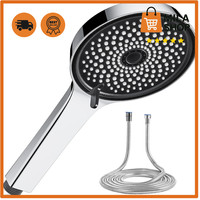 Duschkopf Hochdruck 5 Strahlarten 59 Zoll Schlauch Handbrause Wassersparend Set