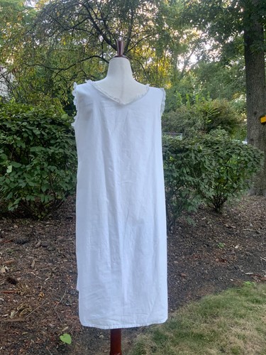 Edwardian Cotton / Slip Dress White Cotton M/L - Picture 9 of 16