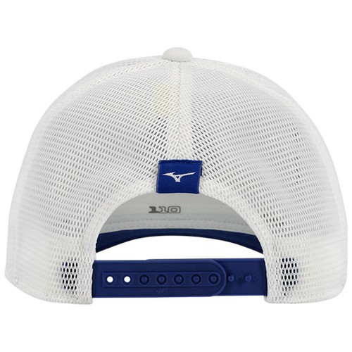 Gorra de golf Mizuno para hombre palos cruzados con espalda de malla ajustable Snapback Trucker - Imagen 9 de 9