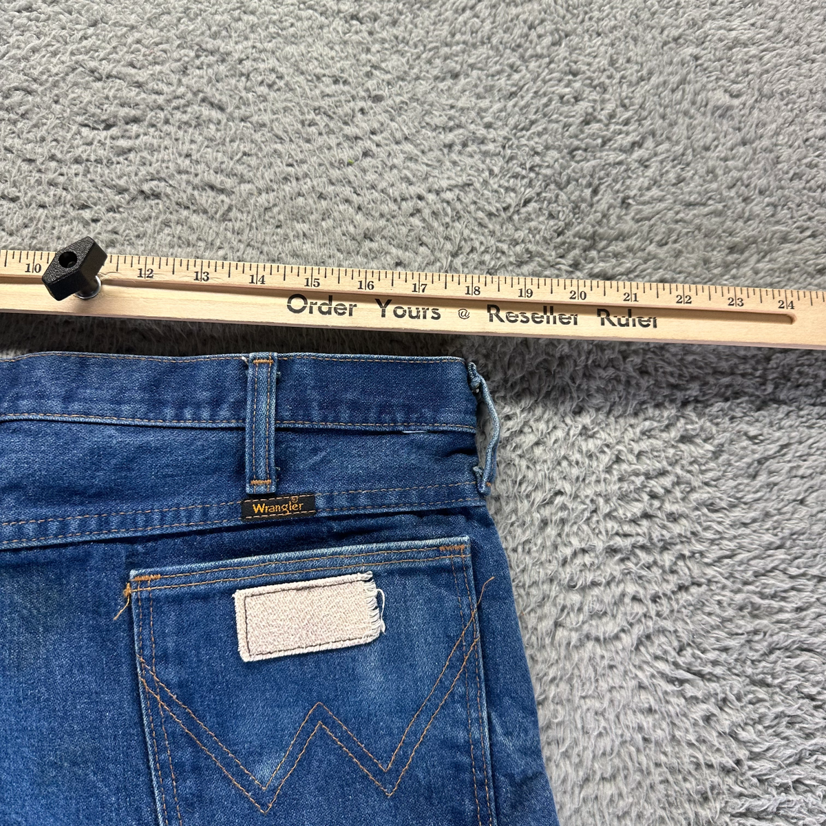 Vintage Wrangler Jeans Mens 36x28 Blue Cotton Denim Bootcut