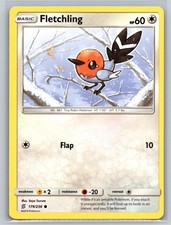 Fletchling 179/236 Unified Minds Pokemon Card Colorless Type Basic Flap Attack