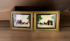 C & A Richards Vitalie Z Terletzky Reverse Painted Glass Silhouette C.1938