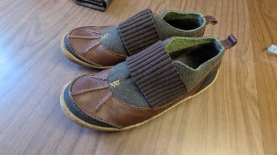 MERRELL Montreal Leather & Wool Duck Bands Shoes Size 7 1/2 Green & Brown