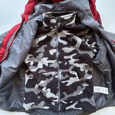 Eddie Bauer 3-in-1 full zip hooded lightweight jacket red  gray boys M 10-12