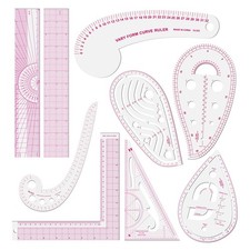 Fashion Clear Metric Sewing Ruler Set,French Curve Pattern Rulers for Beginne...