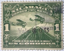 Travelstamps: Nicaragua Air Mail Stamps Scott #C109 - Vale .55 on 1 Cordoba Used