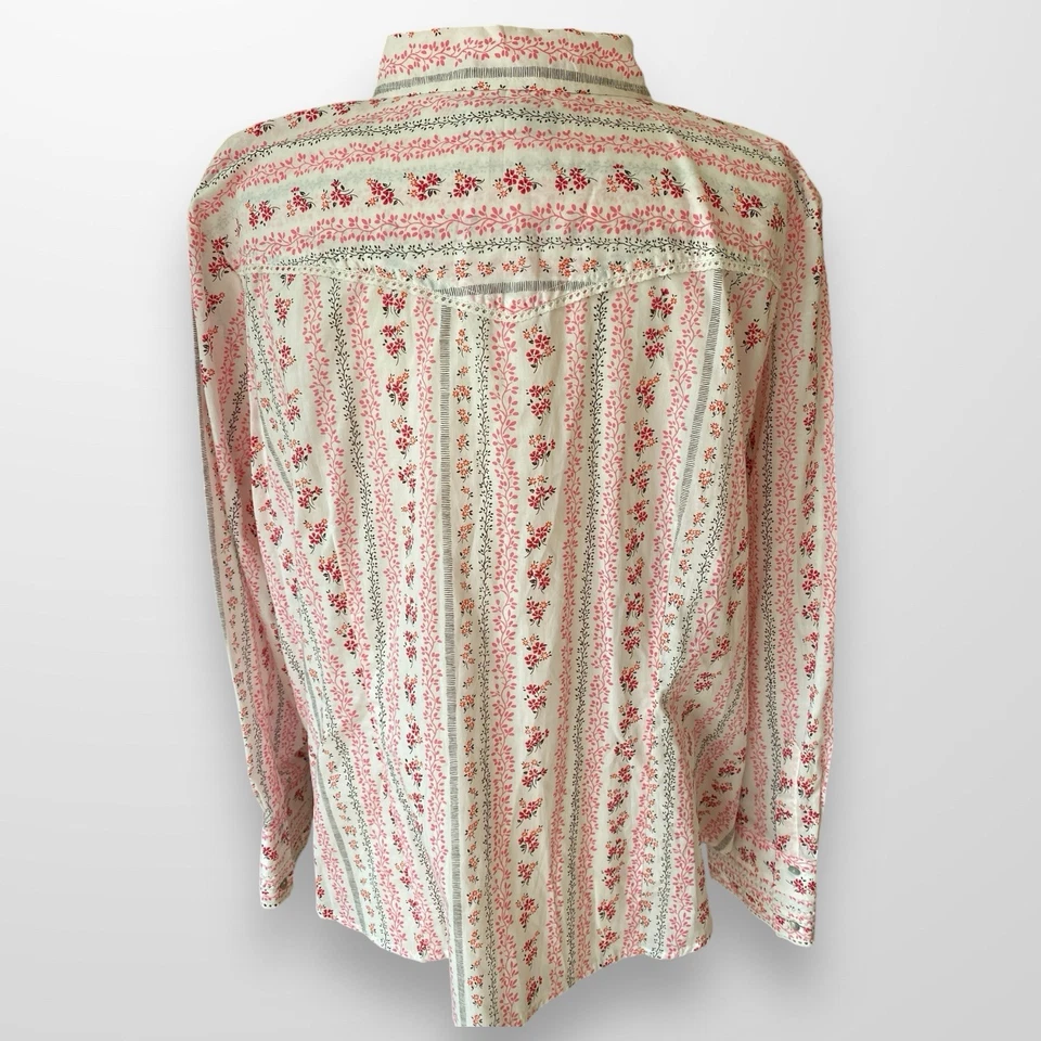 Jamaica Bay Woman Size 2X Cotton Long Sleeve Button Front Shirt Top - Image 4 of 4