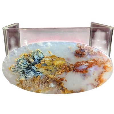 Graveyard Point Plume Agate Polished Cabochon Bi Color Idaho Gemstone Unique