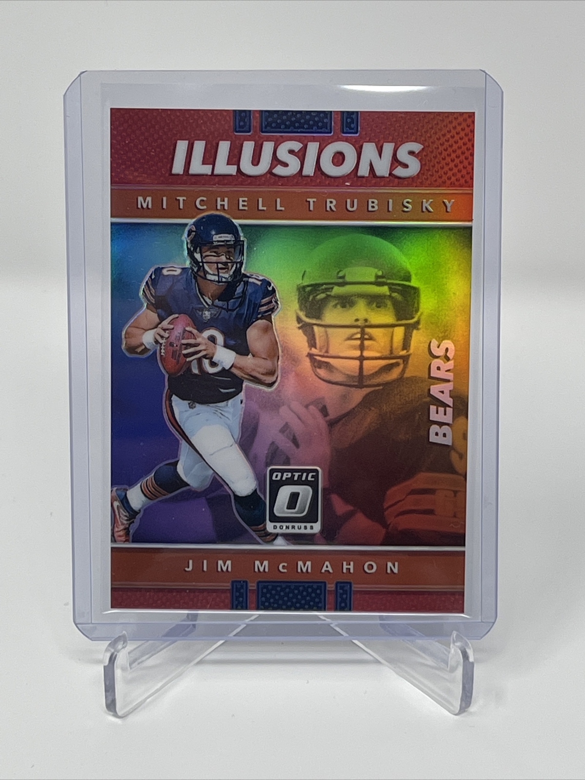 2017 optic mitch trubisky illusions red 37 /99