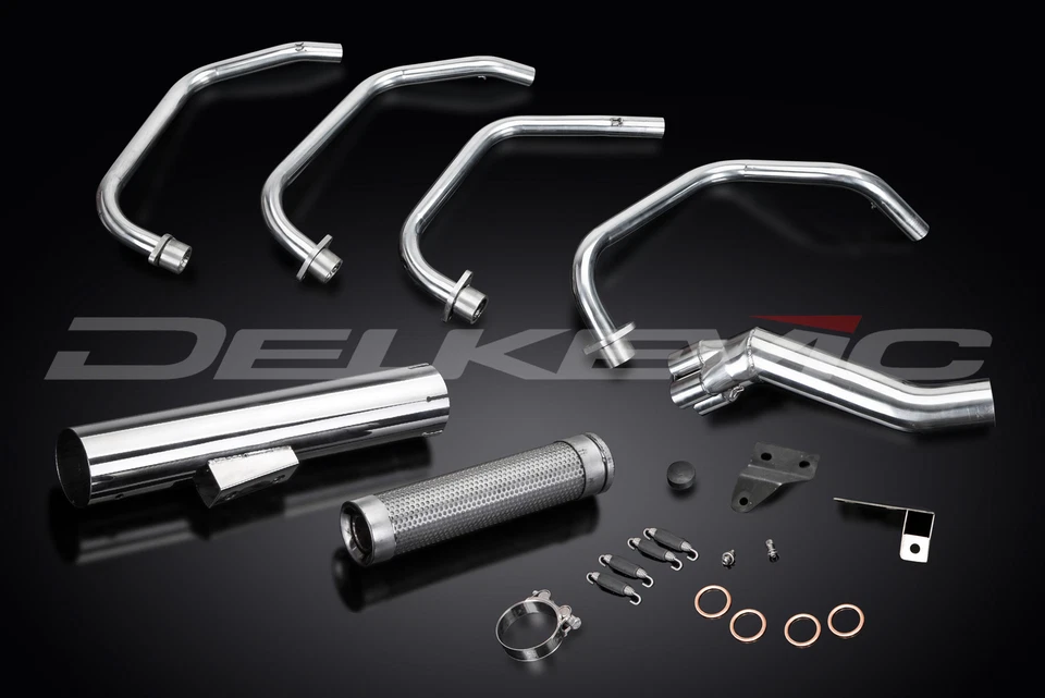 Silenciador recto de acero inoxidable 4-1 escape completo Suzuki GSX750 1980-1983 Foto 3 de 4