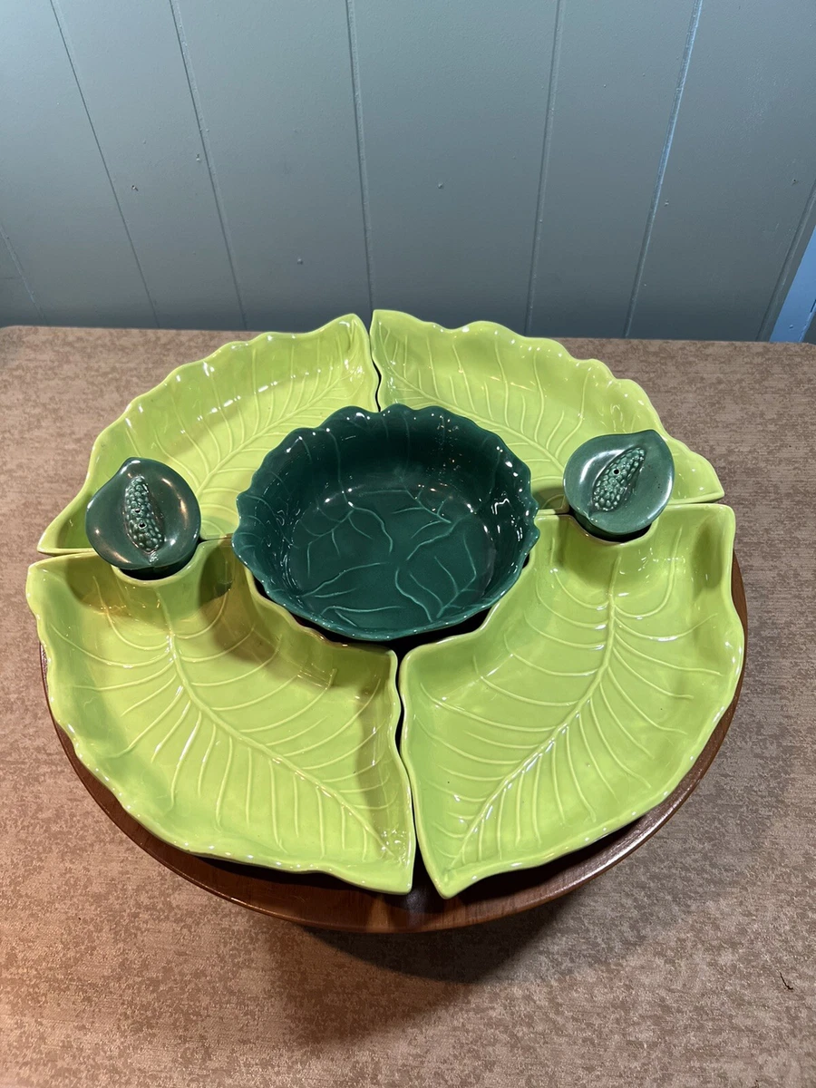 Lazy susan serving clearance dish