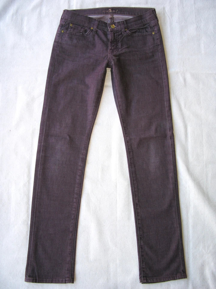 7 Для всего человечества девочек тонкий прямые штанины джинсы Sz 14 бордовый w эластичной L30.75 - Изображение 4 из 4