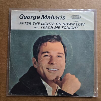 GEORGE MAHARIS After The Lights Go Down Low PICTURE SLEEVE 45 7'' Vinyl Record