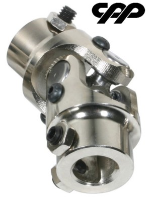 3/4 SMOOTH x 3/4 DD STEERING U-JOINT SET SCREW STYLE NICKEL UNIVERSAL U JOINT