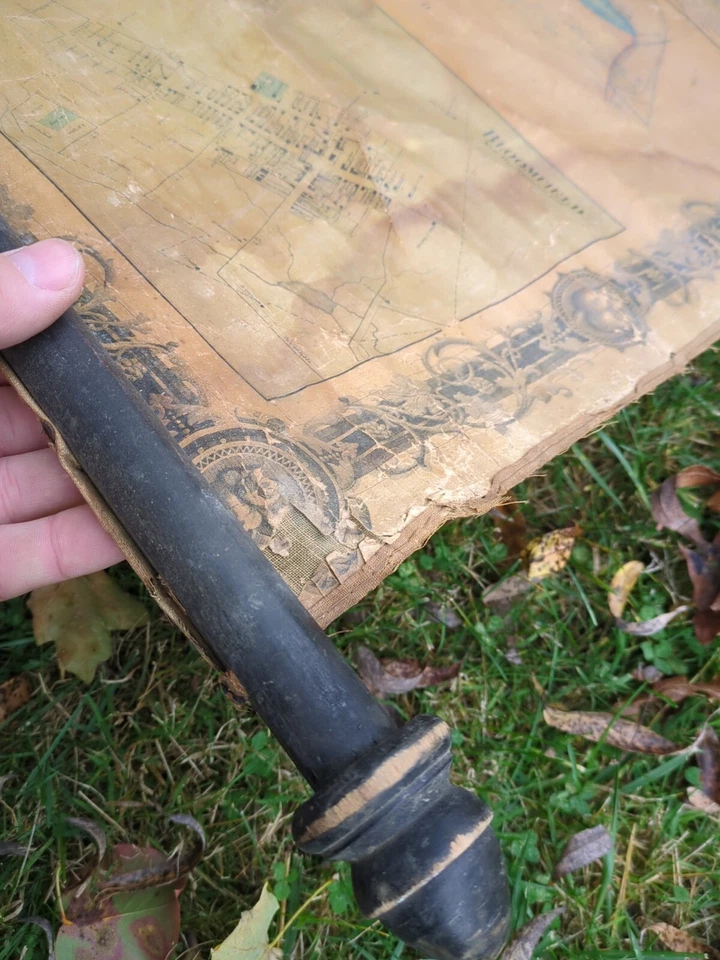 Antiguo mapa de lino de los condados Perry Juneata Mifflin Smith Gallup 1863 RARO Foto 3 de 4