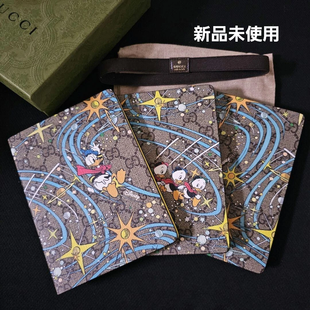 GUCCI x Disney Donald Duck Carnet Lot de 3 Bloc notes Mémo GG Supreme Neuf F/S