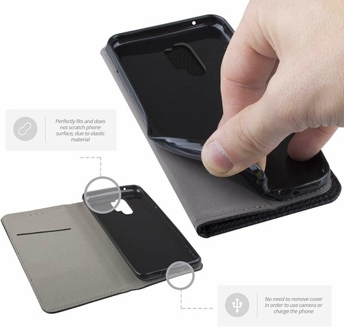 Für Samsung Galaxy J6 2018 FLIP LEDER HANDY HÜLLE MIT STÄNDER PU MAGNETISCHE ABDECKUNG - Bild 4 von 10