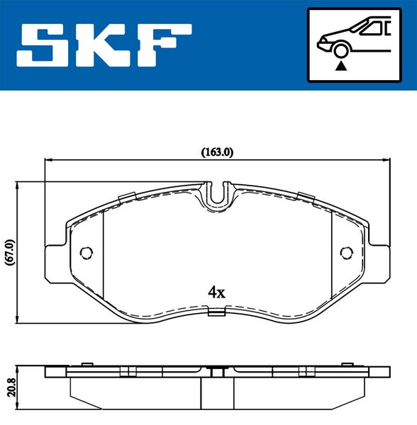 Vkbp 80089 SKF Bremsbelagsatz, Scheibenbremse FüR Iveco-image