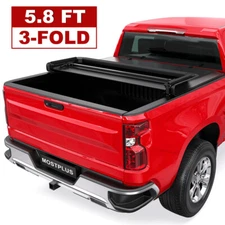 5.8FT Tri-Fold Soft Truck Bed Tonneau Cover For 2019-2025 Silverado Sierra 1500