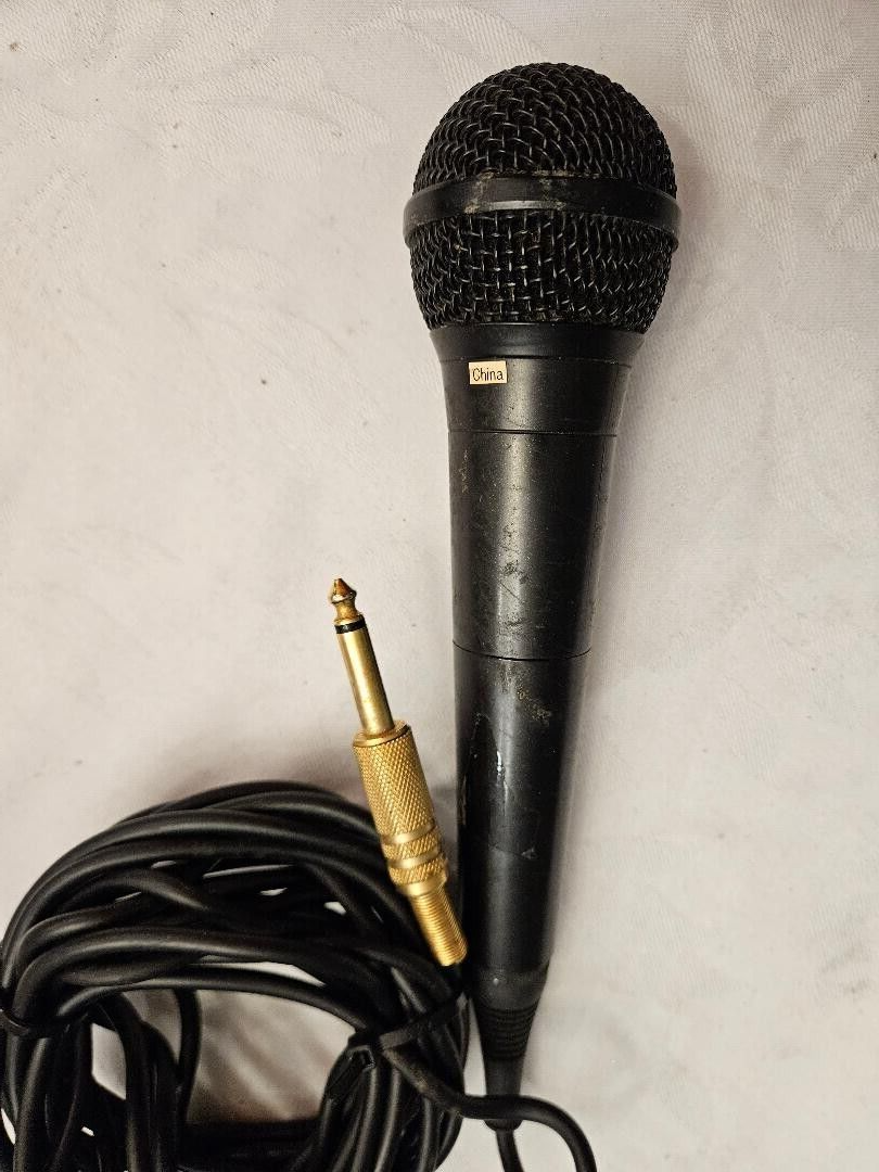 Microphone Karaoké Vintage Optimus 33-3016 - écho Réglable, Connexion 6.35mm, état Ouvert Jamais Utilisé