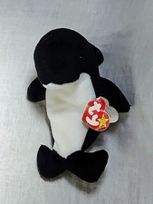 Ty Beanie Babies Waves the Orca Whale Retired Plush Toys - 4084 Error 