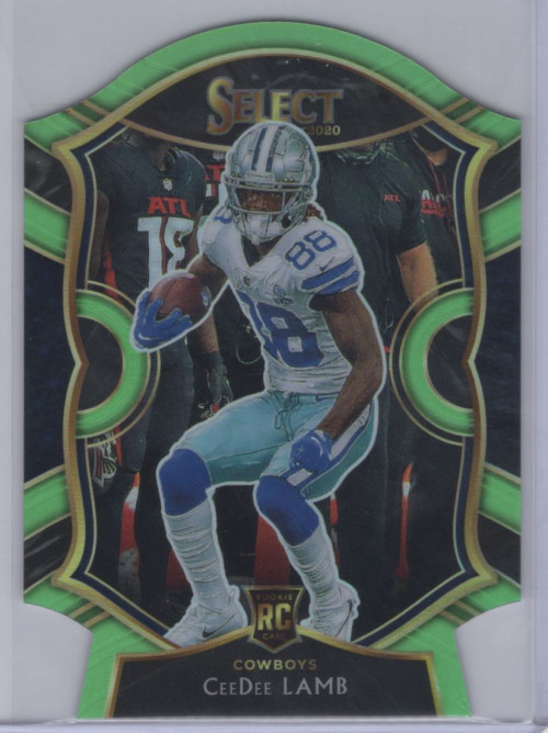 2020 Select Prizm Neon Green Die Cut #57 CeeDee Lamb - NM-MT