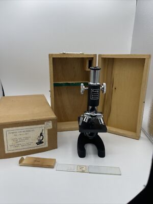 Vtg 1950 s Private Eye Microscope No. 25 With Original Box - Mfg. Morris Struhl