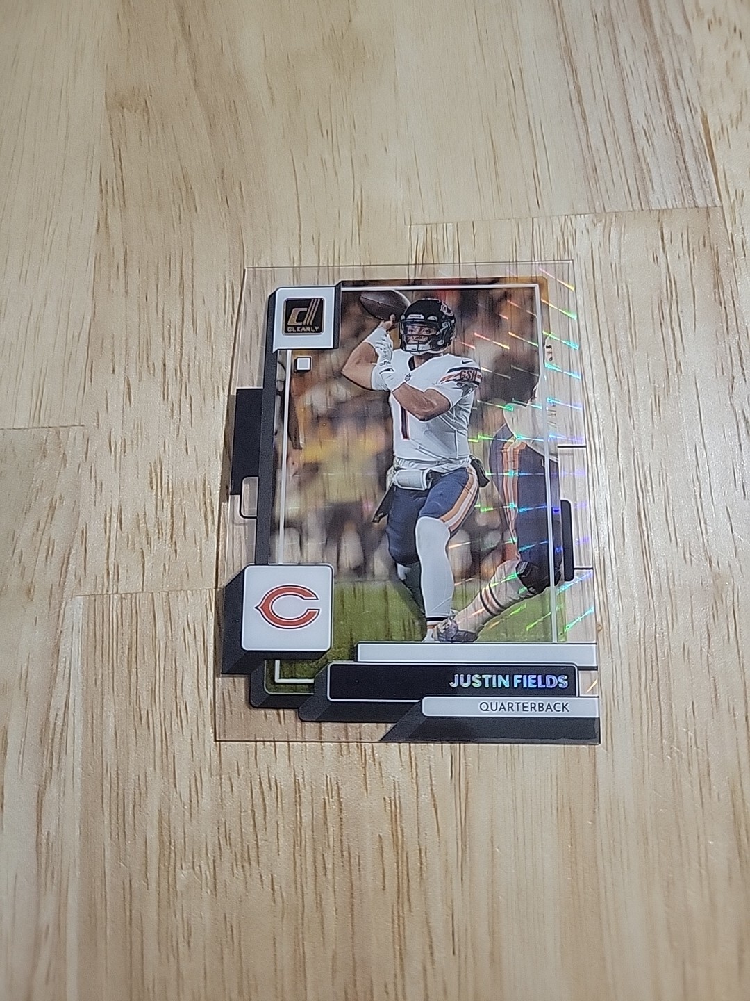 2022 Clearly Donruss JUSTIN FIELDS Holo Mosaic #8 Chicago Bears Jets SSP