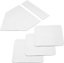 Baseball & Softball 5 Piece Base Set Rubber Field Bases for Kids & Adults White