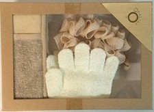 Spa Bath Gift Set - Sisal Belt, Bath Gloves, and a Loofah Mitt NEW