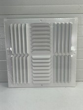 Handua 16 W x 16"H Duct Opening Size 4 Way White Steel Return Air Grille