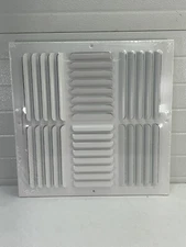 Handua 16”W x 16"H [Duct Opening Size] 4 Way White Steel Return Air Grille |