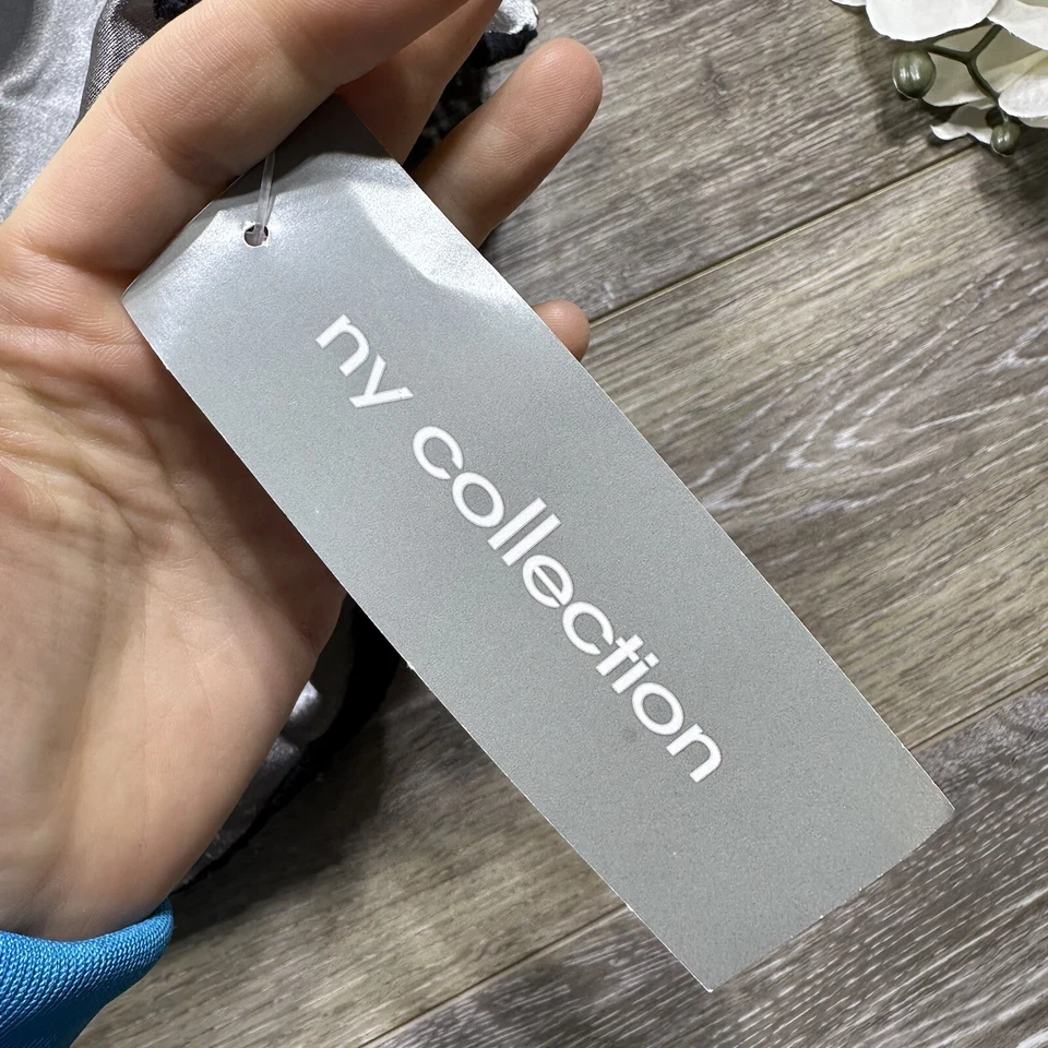 NWT NY Collection size Medium Black Lace Open Front Jacket $64 New With Tags - Image 4 of 4