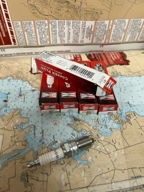 Champion pack of 5 #RS12YC Copper Plus Spark Plug 401