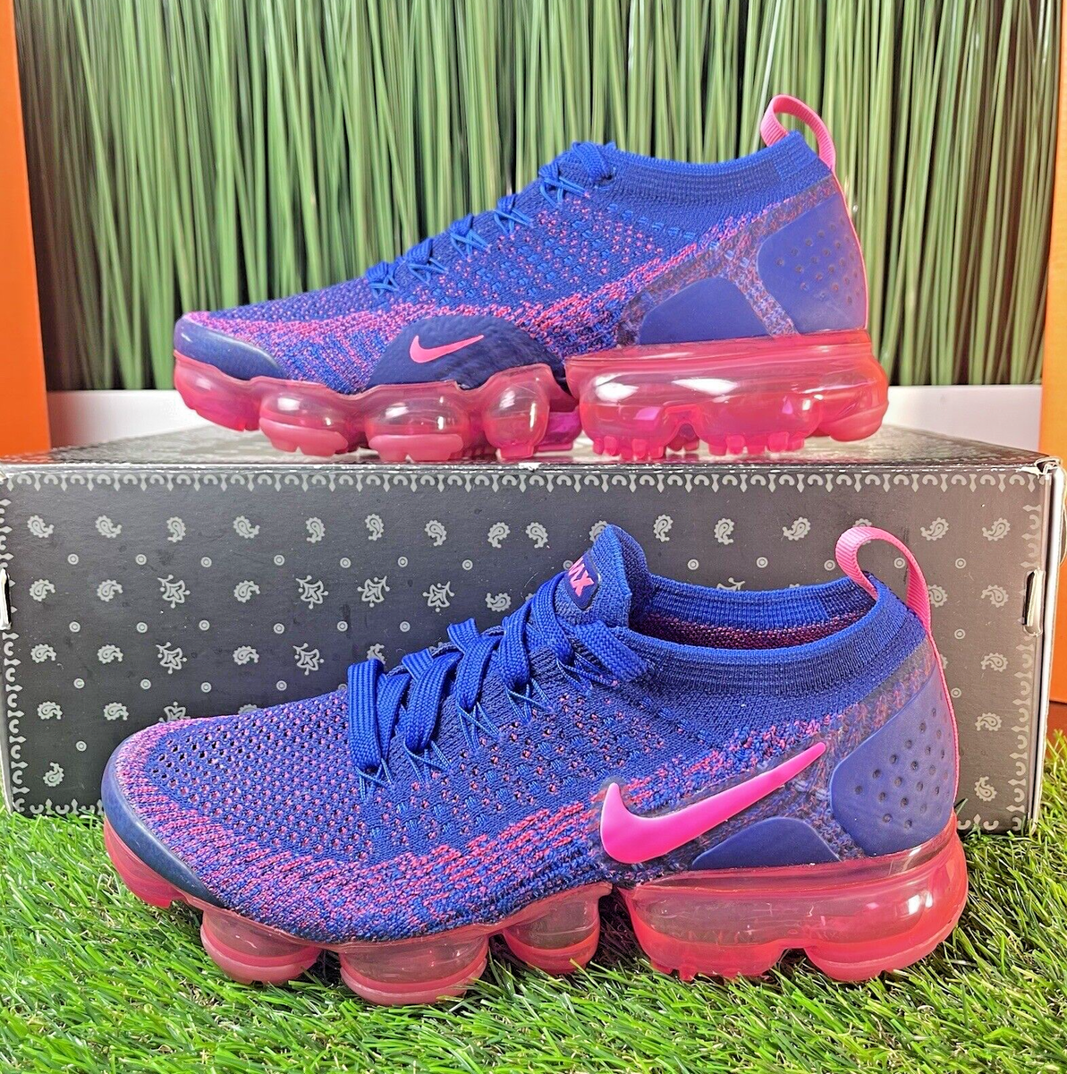 Nike Air Vapormax Flyknit Racer Blue Pink Womens Running Nike Air Vapormax Flyknit Racer Blue Pink Womens Running