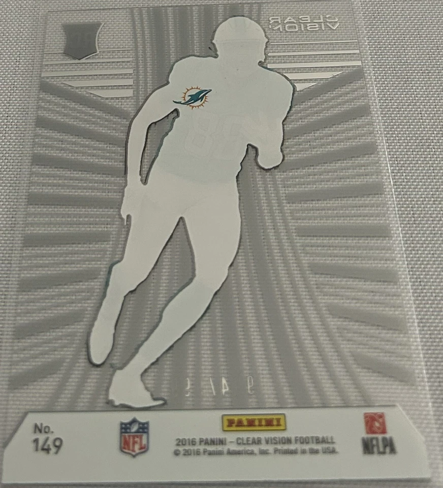 2016 Clear Vision Football Leonte Carroo Miami Dolphins Rookie #149 #d 994/999 - Image 4 of 4