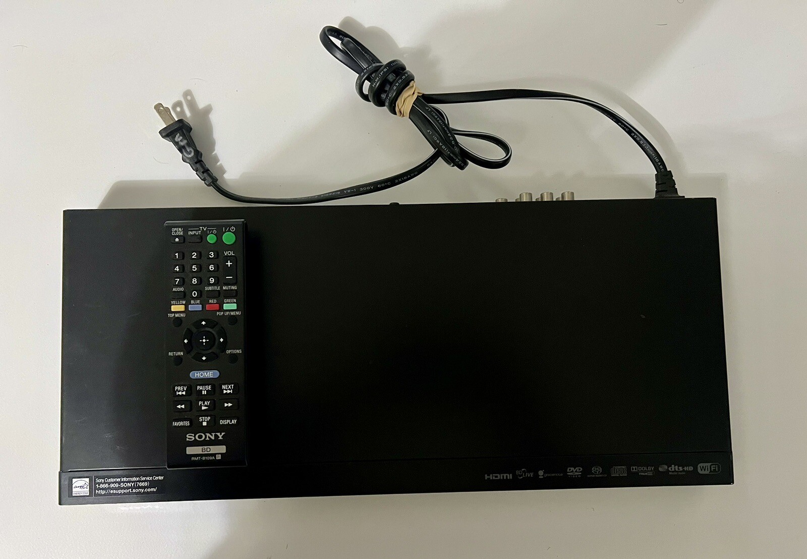 Sony BDPS580 BluRay 3D Disc DVD Player 1080p WiFi With Remote eBay